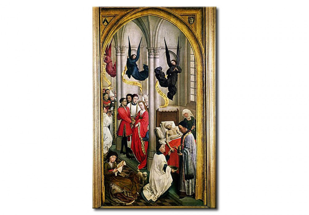 Reproducción The Seven Sacraments Altarpiece Detail Of The Marriage The Ordination And The