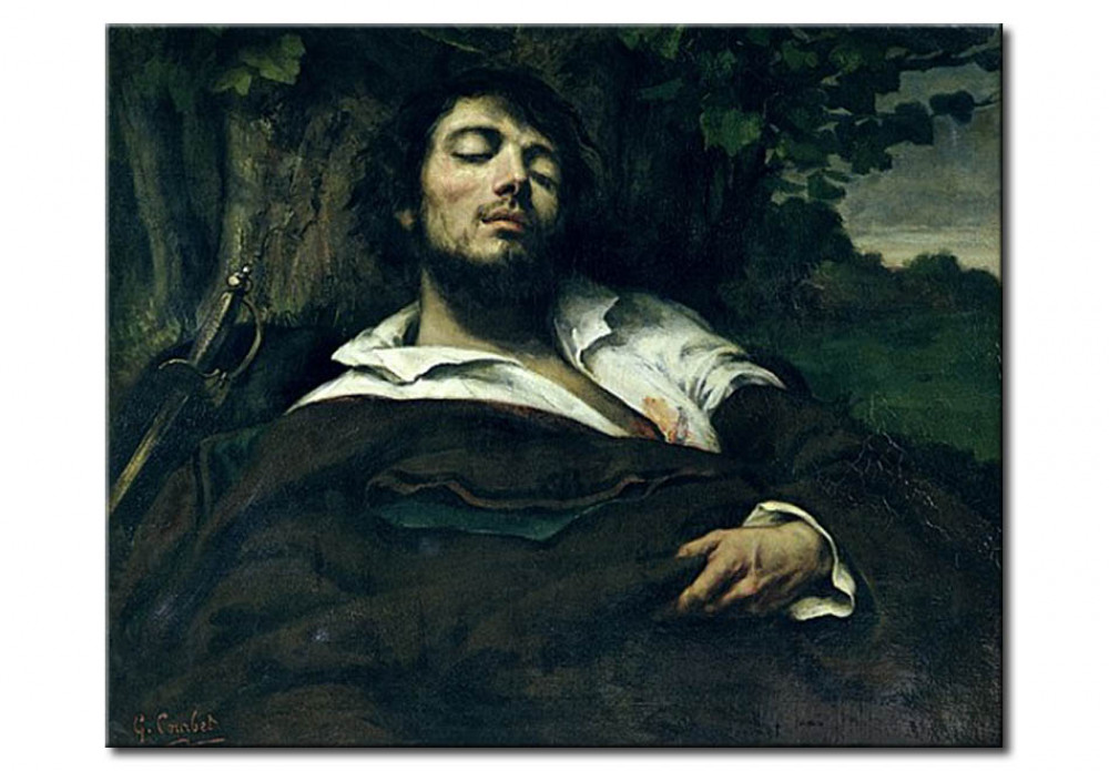 Kunstkopie Der Verletzte Mann L Auf Leinwand Gustave Courbet