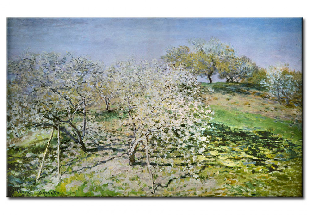 Tableau de maître Printemps. Pommiers en fleurs