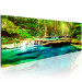 Leinwandbild Kleine Wasserfälle - ein blauer Fluss inmitten grüner Vegetation 107000 additionalThumb 2