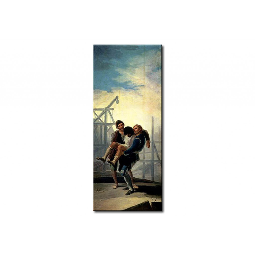 Schilderij  Francisco Goya: The Injured Mason