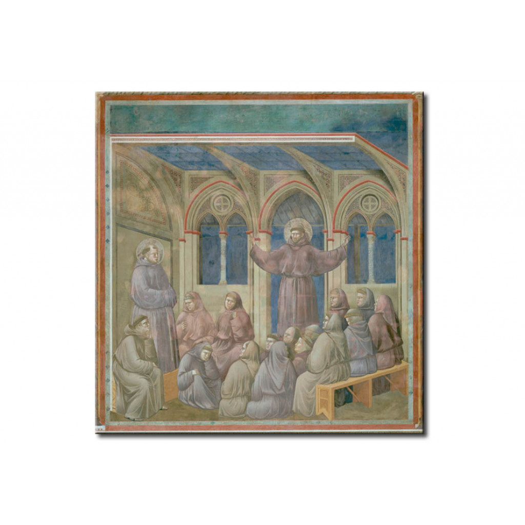 Schilderij  Giotto Di Bondone: St Francis Appears To The Monks At Arles