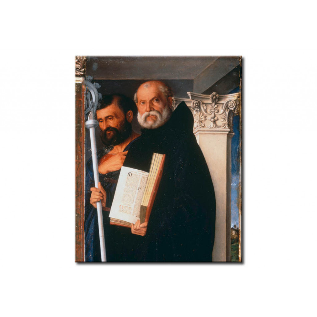 Schilderij  Giovanni Bellini: Saint Mark And Saint Benedict