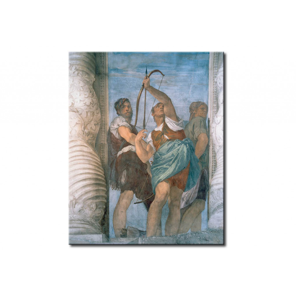 Schilderij  Paolo Veronese: Three Bowmen