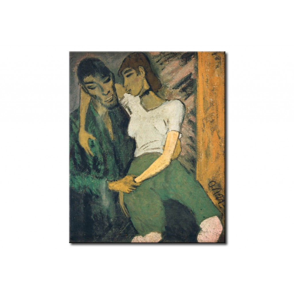 Schilderij  Otto Mueller: Zigeunerliebespaar