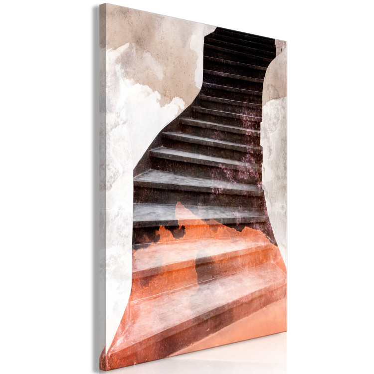 Obraz Schody - abstrakcyjne kamienna architektura schodów, idealne do salonu 127500 additionalImage 2