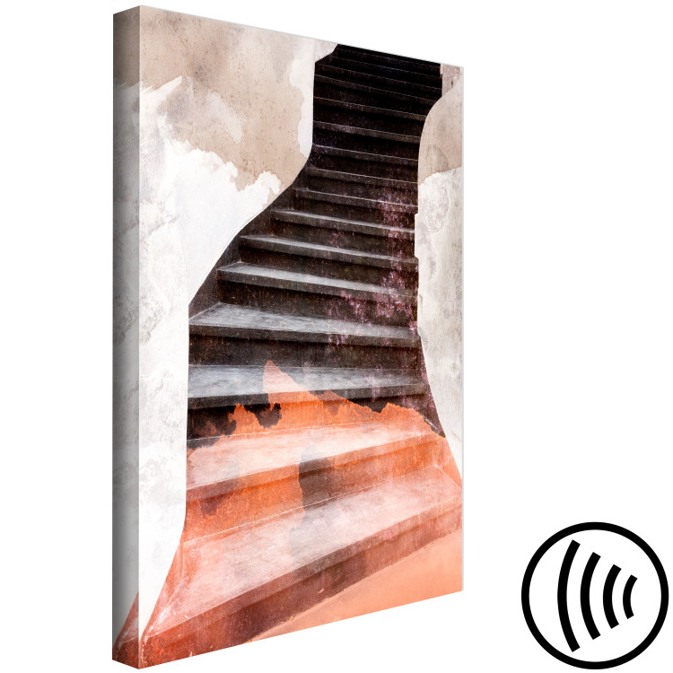 Obraz Schody - abstrakcyjne kamienna architektura schodów, idealne do salonu 127500 additionalImage 6