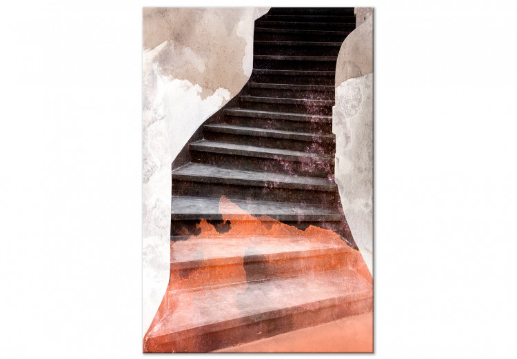 Canvas Stairs - Abstract stone stair architecture, ideal for living room