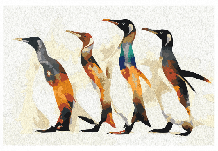 Obraz do malowania po numerach Rodzina pingwinów 130700 additionalImage 7