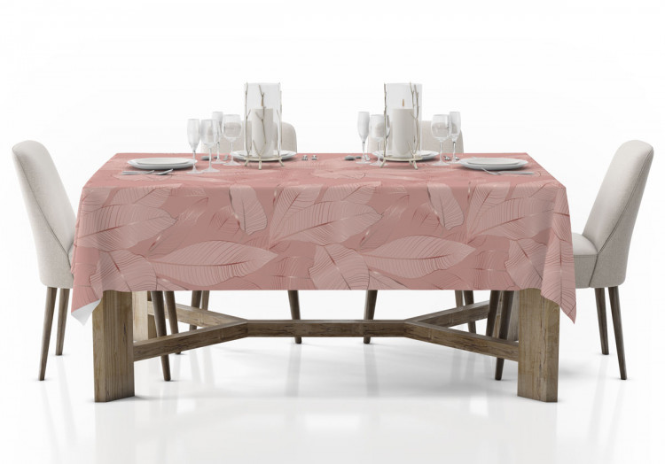 Toalha Pink wine - graphic leaves in shades of pink in glamour style 147200 additionalImage 2
