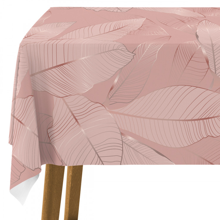 Toalha Pink wine - graphic leaves in shades of pink in glamour style 147200