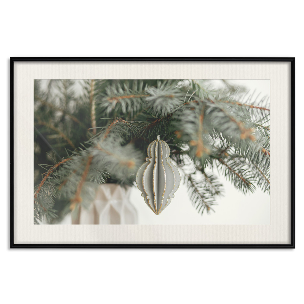 Muur Posters Christmas Decoration - Paper Ornament Hung On Twigs
