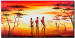 Wandbild Afrikanischer Tanz (1-teilig) - Landschaft mit Sonnenuntergang 47200