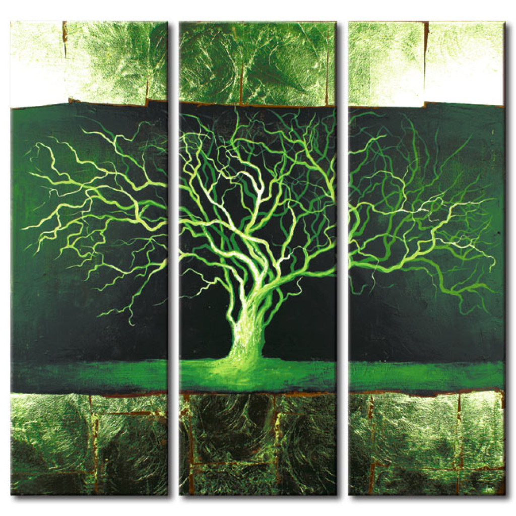 Schilderij  Bomen: Emerald Mysterie