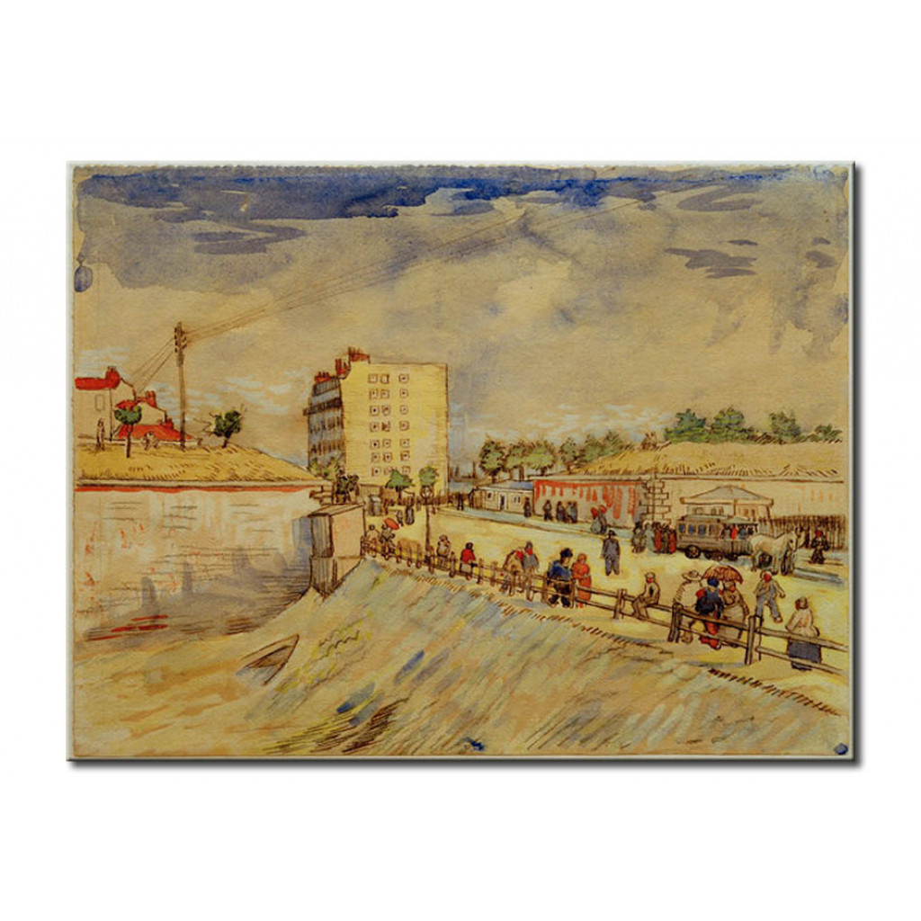 Schilderij  Vincent Van Gogh: Gate In The Paris Ramparts
