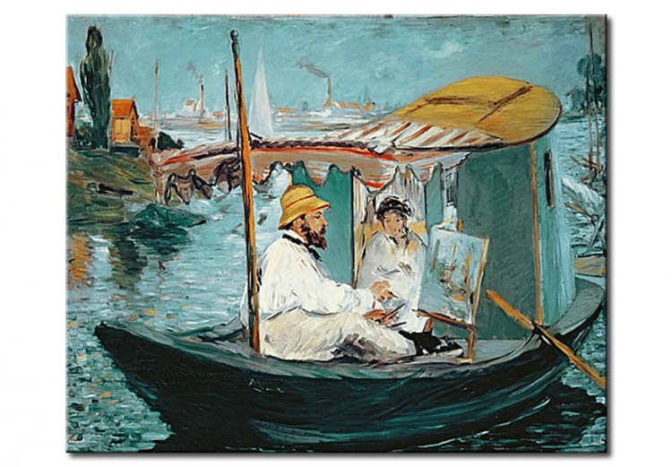Tableau reproduction Monet dans son studio flottant 53300