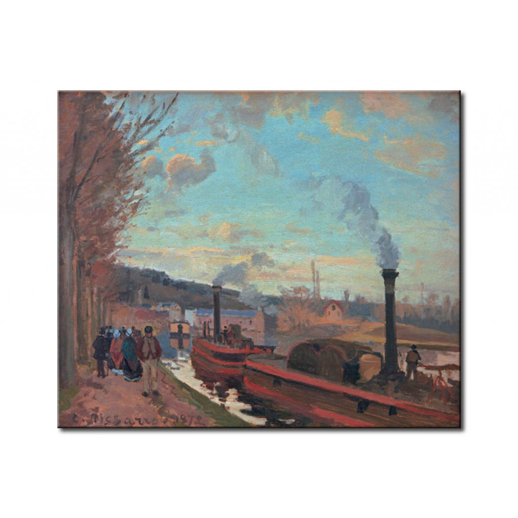 Schilderij  Camille Pissarro: The Seine Near Port-Marly