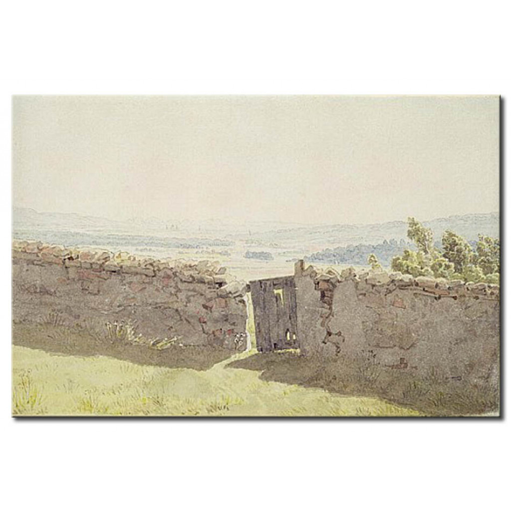 Schilderij  Caspar David Friedrich: Gate In The Garden Wall