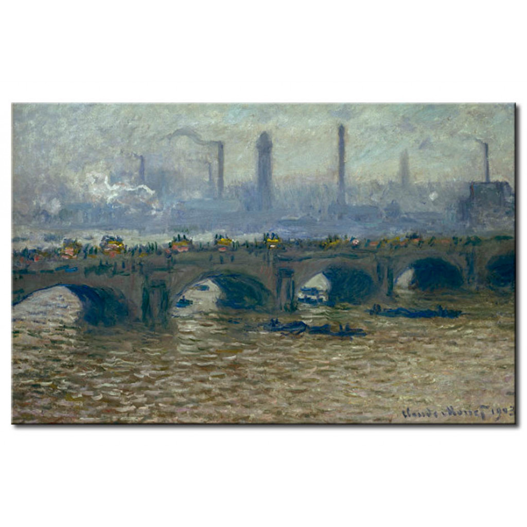 Schilderij  Claude Monet: Waterloo Bridge, Temps Gris