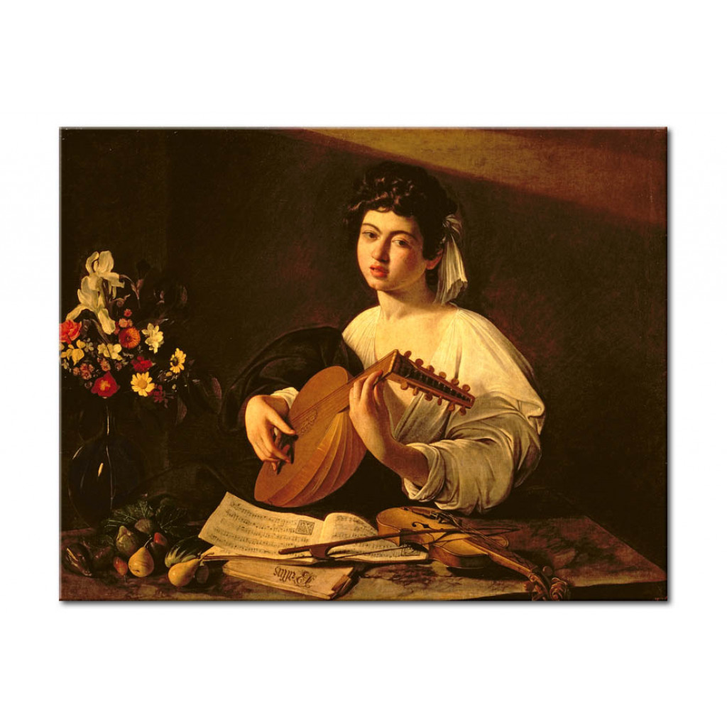Schilderij  Caravaggio: The Lute Player