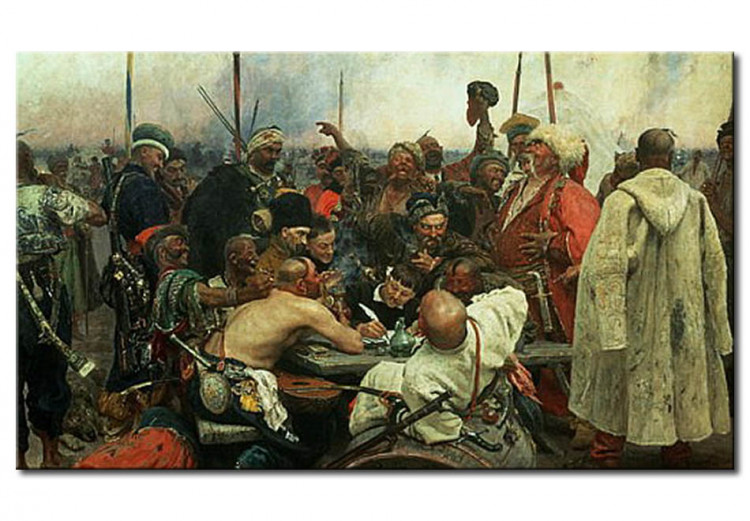 Reprodukcja obrazu The Zaporozhye Cossacks writing a letter to the Turkish Sultan 107810
