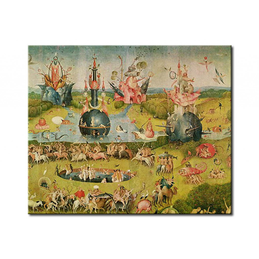 Schilderij  Hieronymus Bosch: The Garden Of Earthly Delights: Allegory Of Luxury, Central Panel Of Triptych
