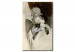 Riproduzione quadro Mrs. Fuseli (?) mit großen Haarwickeln und rosa Handschuhen vor braunem Vorhang 109510