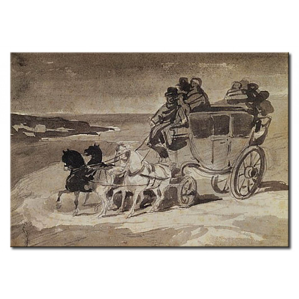 Schilderij  Théodore Géricault: The Stagecoach