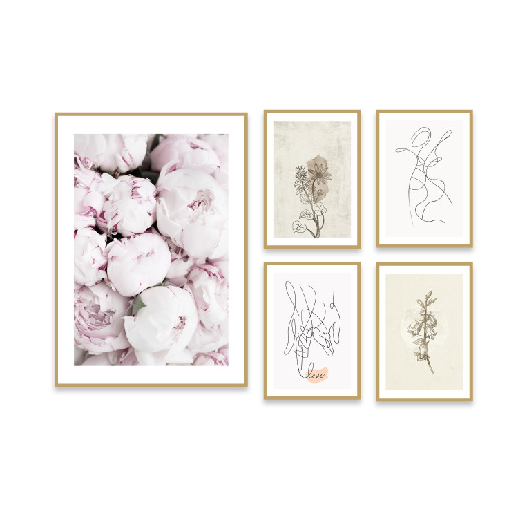 Wall gallery set Flowers in pastel 129310 additionalImage 1