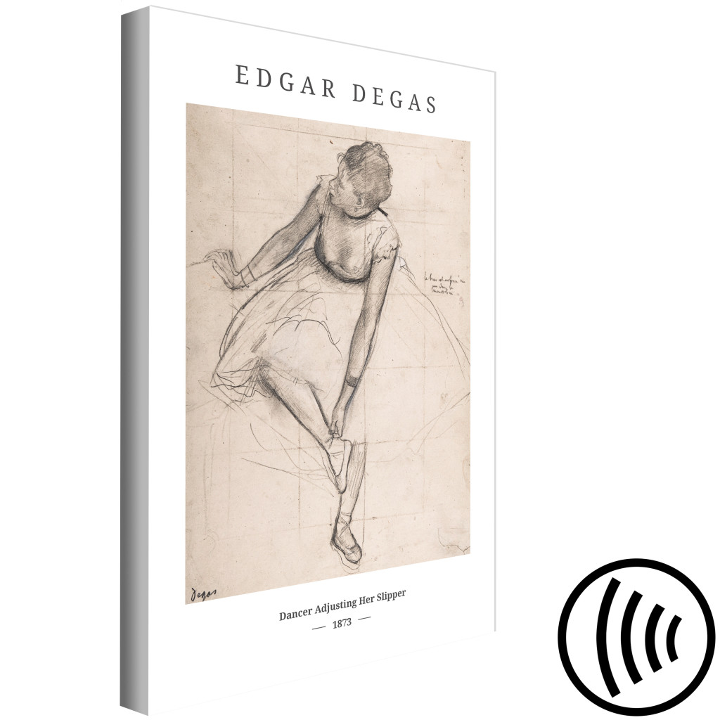 Obraz Edgar Degas: Tancerka Poprawiająca Pantofel (1-częściowy) Pionowy