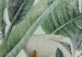 Carta da parati moderna Angolo verde - composizione astratta con foglie e fiori 142310 additionalThumb 4