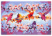 Obraz do malowania po numerach Rozćwierkane - kolorowe kolibry i fioletowe kwitnące gałązki 144610 additionalThumb 3