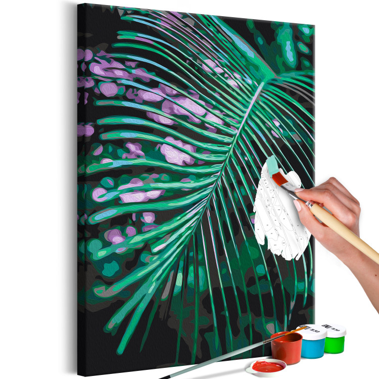 Paint by number Morning Freshness - Green Palm Leaf With Water Drops 146210 additionalImage 7