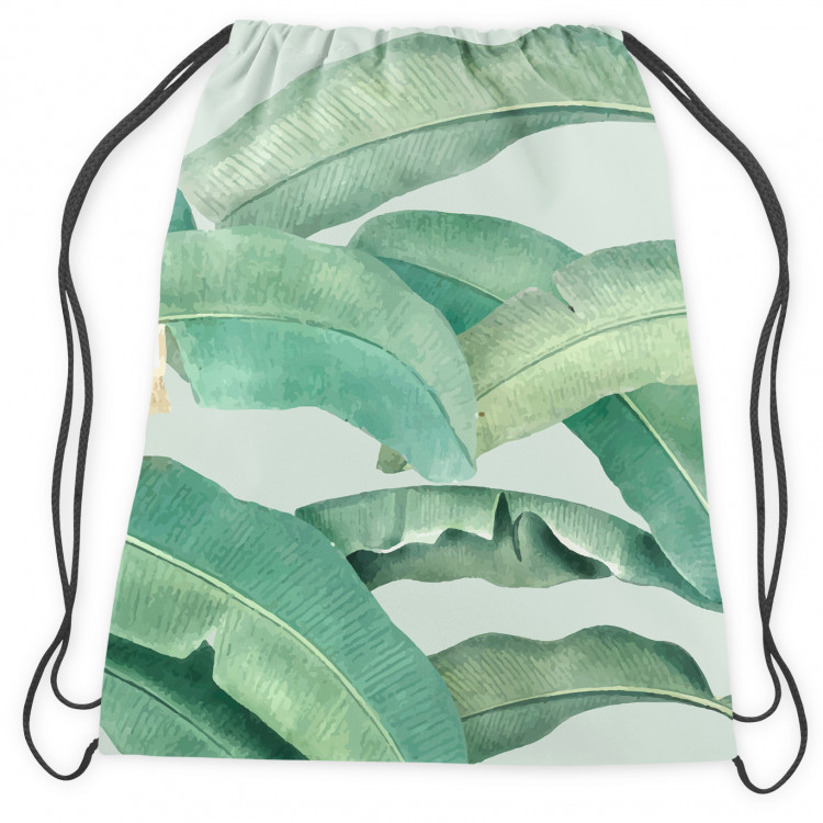 Backpack Leafy curtain in greens - floral pattern with exotic banana tree 147510 additionalImage 2