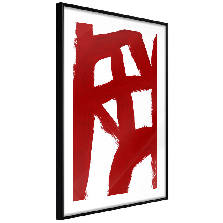 Wall Poster Abstract Composition - Geometric Shapes and Red Forms 149710 additionalImage 11
