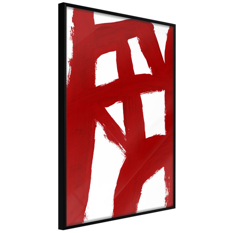 Wall Poster Abstract Composition - Geometric Shapes and Red Forms 149710 additionalImage 6