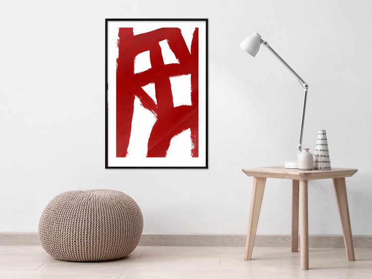 Wall Poster Abstract Composition - Geometric Shapes and Red Forms 149710 additionalImage 14