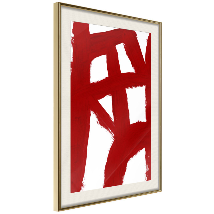 Wall Poster Abstract Composition - Geometric Shapes and Red Forms 149710 additionalImage 8