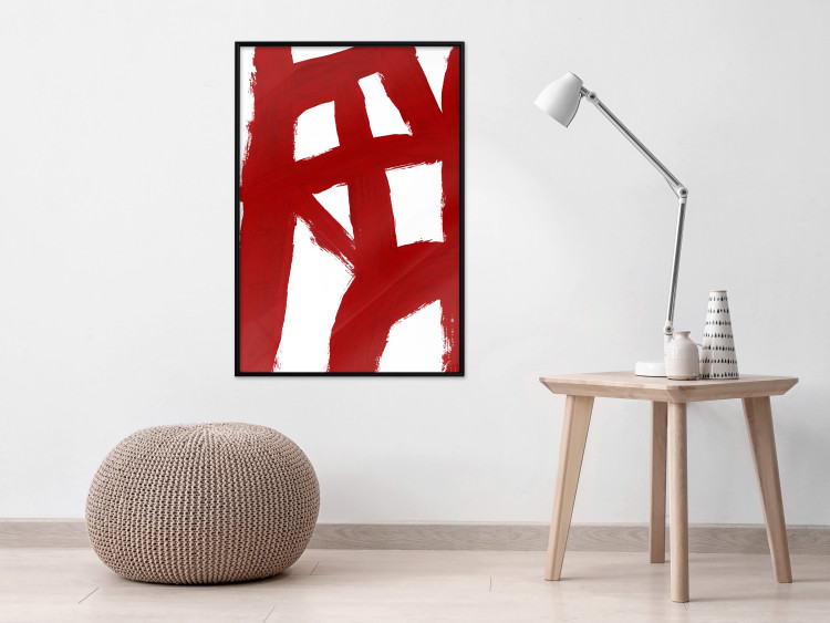 Wall Poster Abstract Composition - Geometric Shapes and Red Forms 149710 additionalImage 16