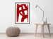 Wall Poster Abstract Composition - Geometric Shapes and Red Forms 149710 additionalThumb 17