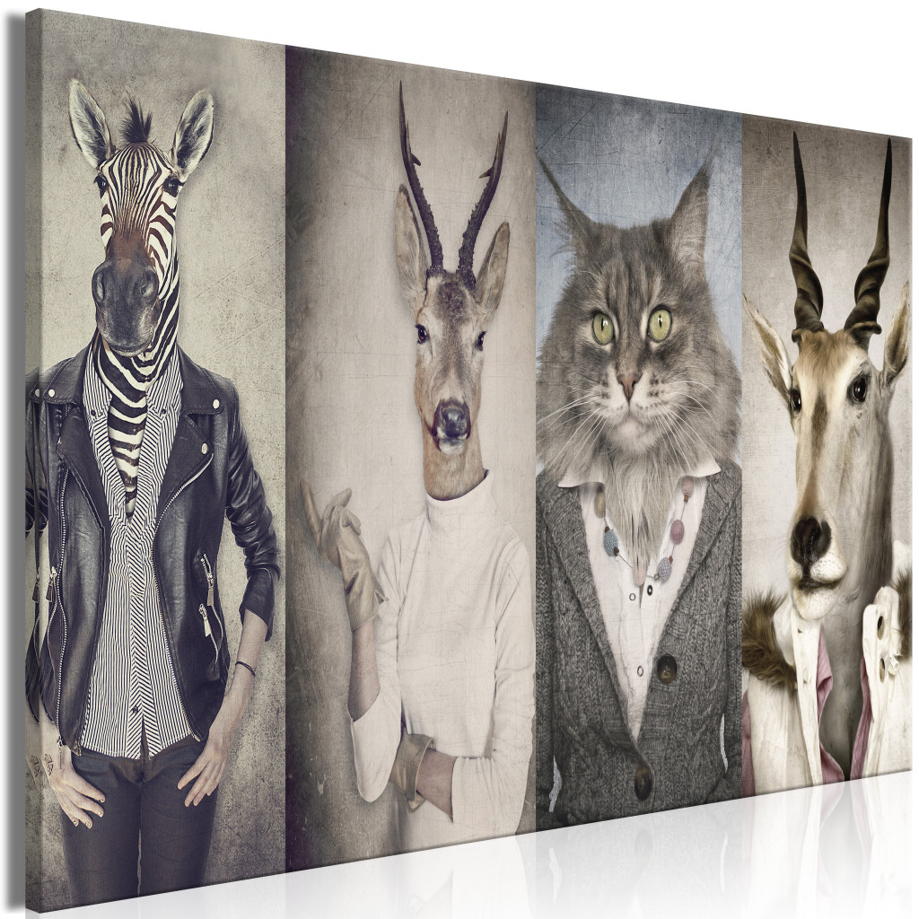 Duży Obraz XXL Portret Czterech Zwierząt [Large Format]