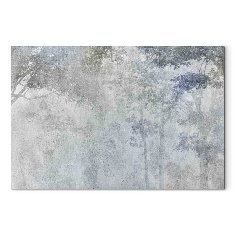 Acrylic Print Trees in the Fog - Nature in Gray and Blue Shades [Glass] 151510 additionalImage 2