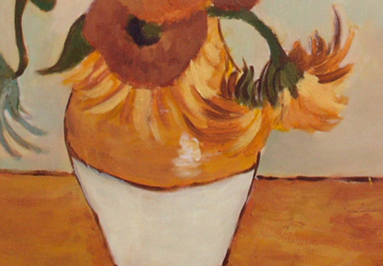 Toile déco Fleurs inspirées par Van Gogh (1 pièce) - Tournesols dans un vase 48610 additionalImage 3