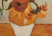 Cuadro decorativo Flores inspiradas en Van Gogh (1 pieza) - girasoles en jarrón 48610 additionalThumb 3