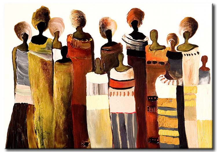 collegegeld Ewell Grillig Schilderij Afrikaanse stam - Afrikaanse - Schilderijen