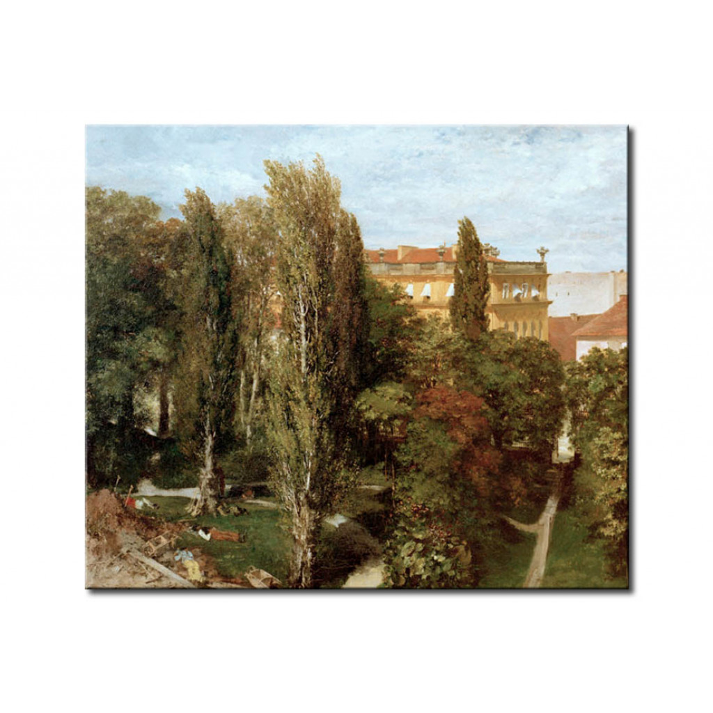 Schilderij  Adolph Von Menzel: Gardens Of The Palace Of Prince Albert