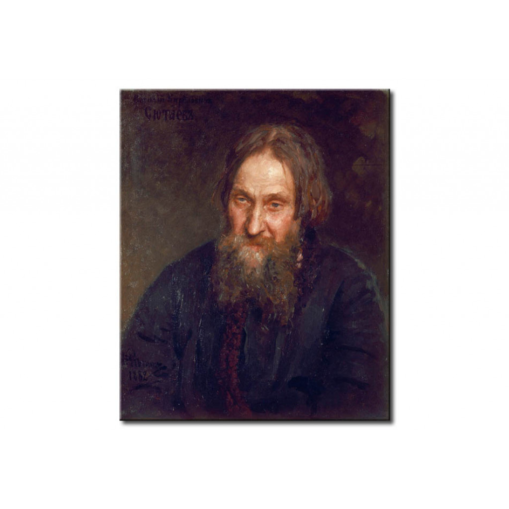 Schilderij  Ilja Repin: Der Geistliche W.K.Sjutajew