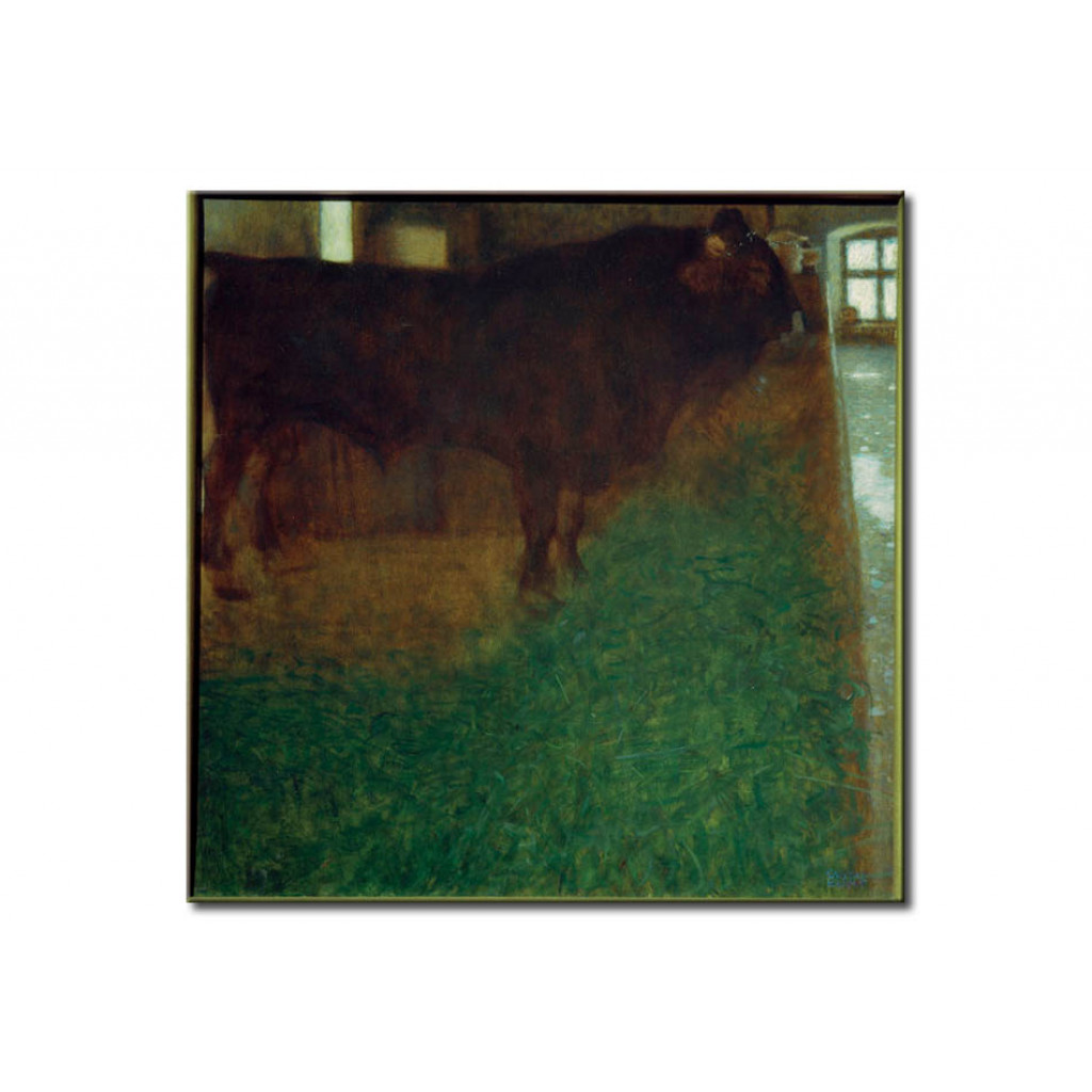 Schilderij  Gustav Klimt: Der Schwarze Stier (Der Stier Martin)