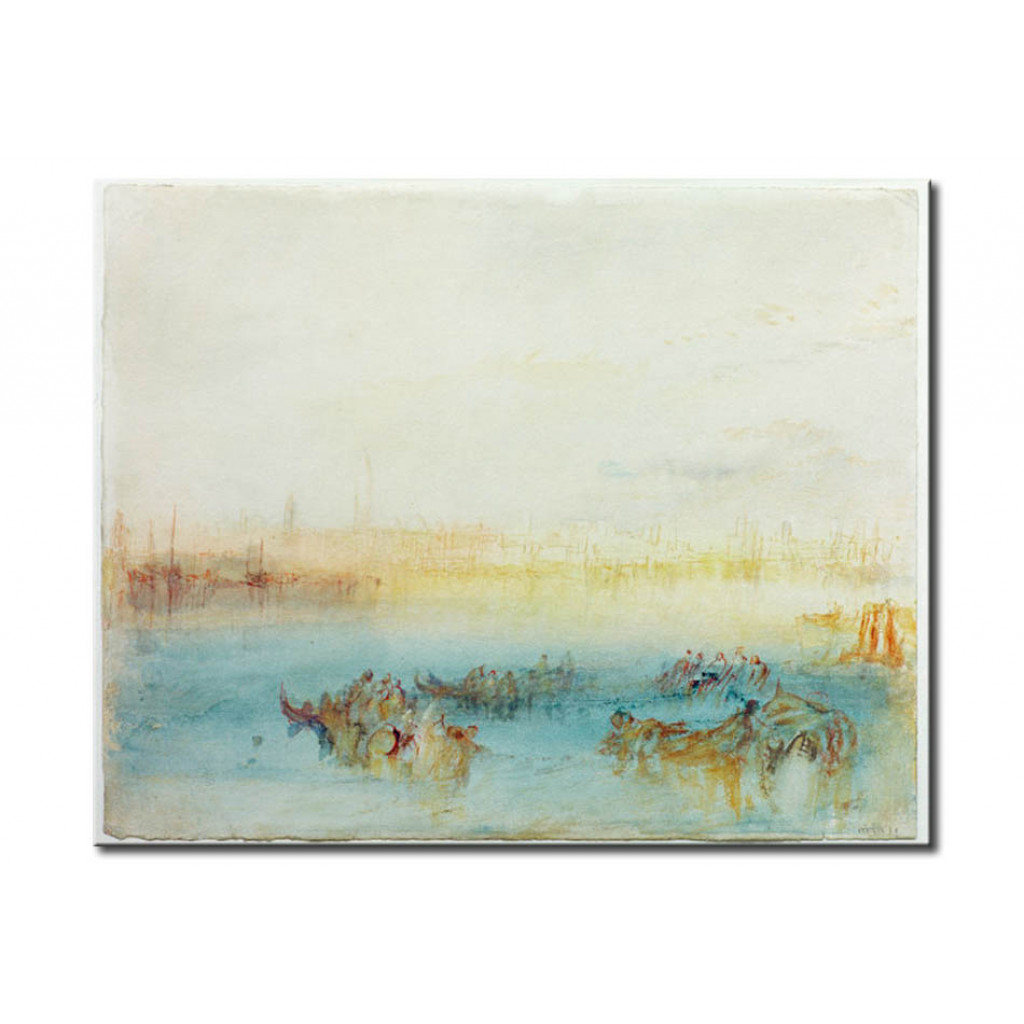 Schilderij  William Turner: Venice: The Riva Degli Schiavoni From The Channel To The Lido