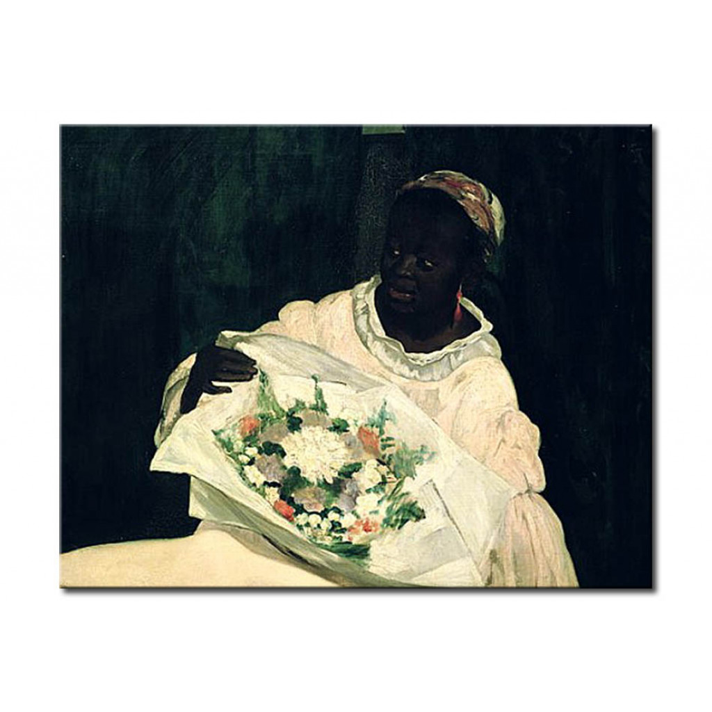 Schilderij  Edouard Manet: Olympia, Detail Of The Black Servant